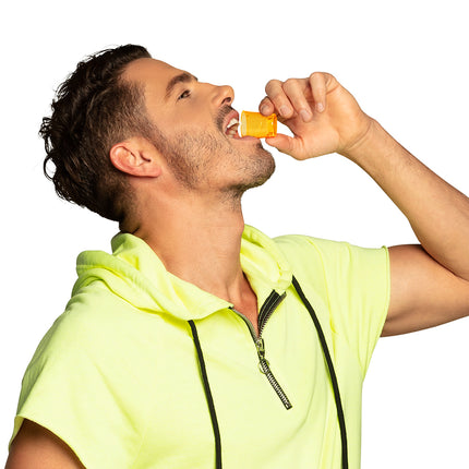 Plastic shotglaasjes - 20 stuks - 4 neon kleuren