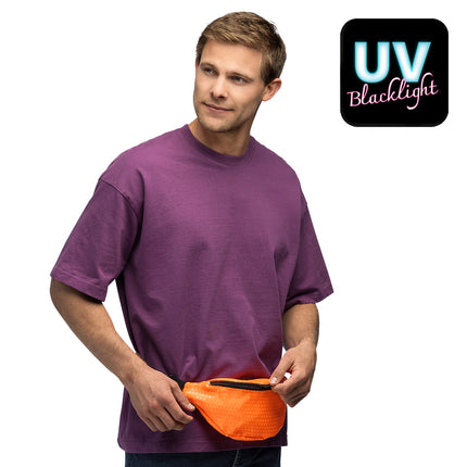 Heuptasje - pailletten neon oranje