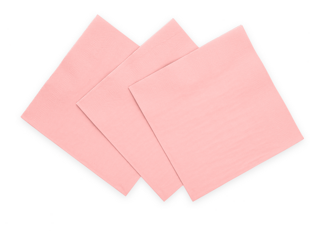 Servetten FSC - 20 stuks - 33 x 33 cm - lichtroze