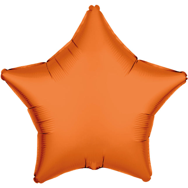 Folieballon ster - NEON oranje - 43 cm