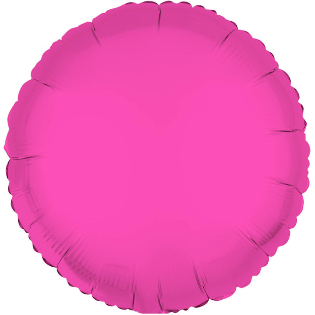 Folieballon rond- NEON roze - 43 cm