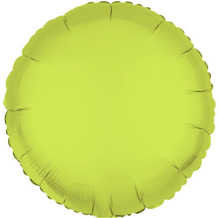 Folieballon rond - NEON geel - 43 cm