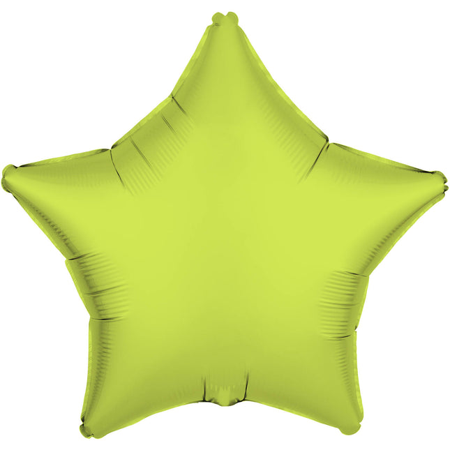 Folieballon ster - NEON geel - 43 cm