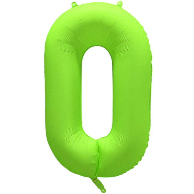 Cijferballon - NEON groen - 86 cm