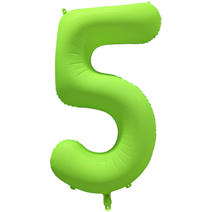Cijferballon - NEON groen - 86 cm