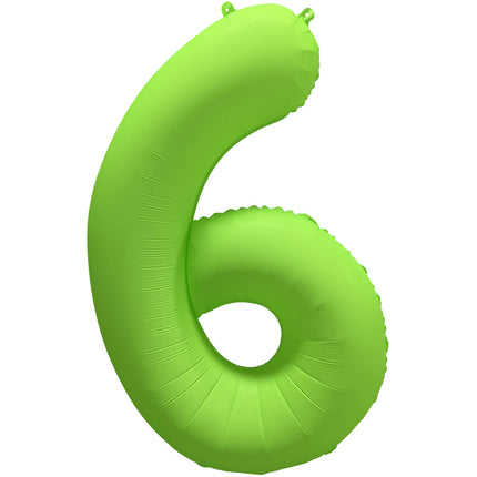 Cijferballon - NEON groen - 86 cm
