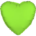 Folieballon hart - NEON groen - 43 cm