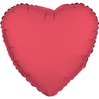 Folieballon hart - NEON rood - 43 cm