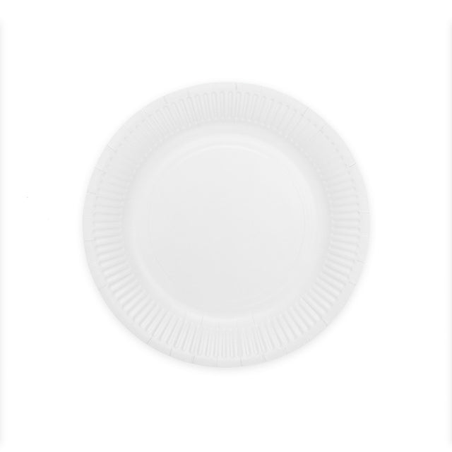 Papieren bordjes FSC - 8 stuks - 23 cm - wit