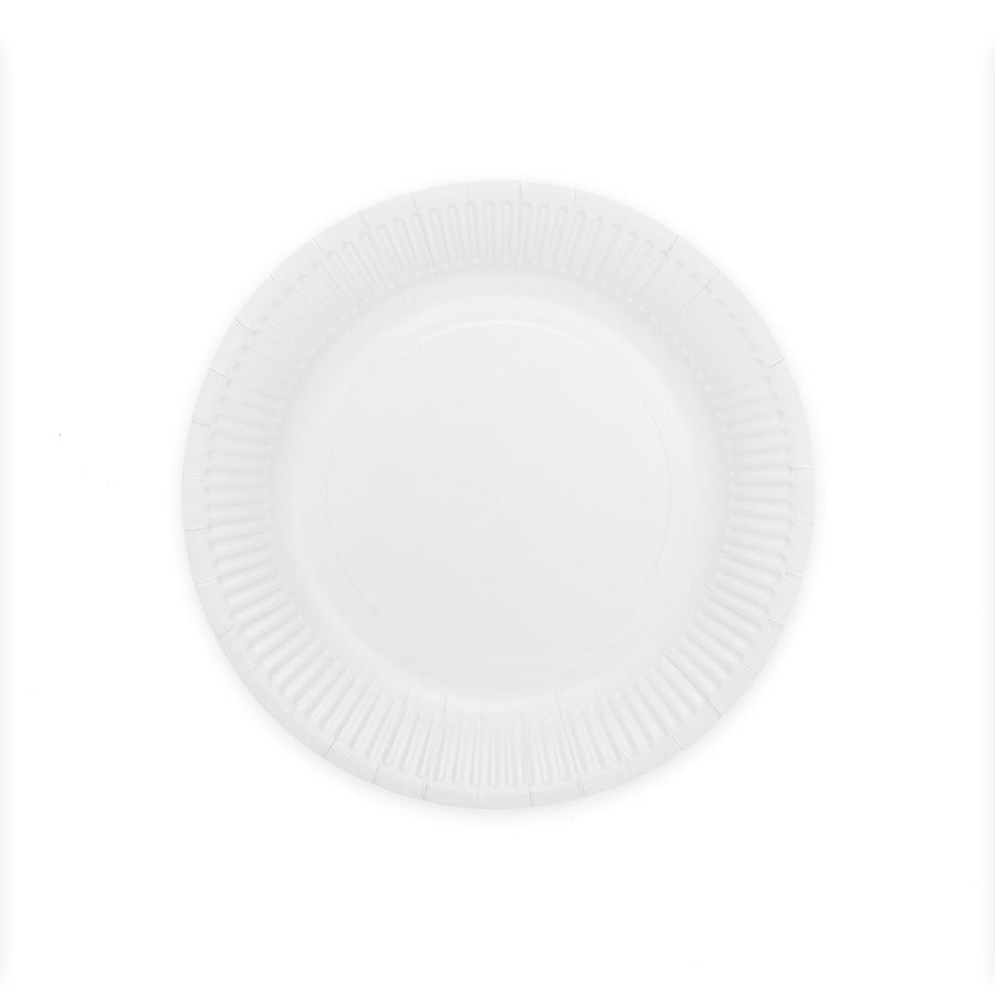 Papieren bordjes FSC - 8 stuks - 23 cm - wit