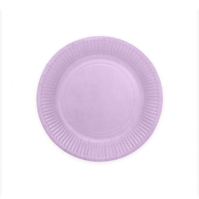 Papieren bordjes FSC - 8 stuks - 23 cm - lichtpaars
