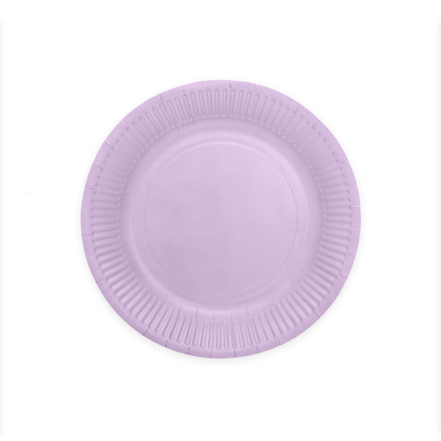 Papieren bordjes FSC - 8 stuks - 23 cm - lichtpaars