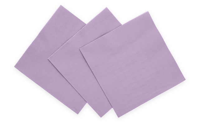Servetten FSC - 20 stuks - 33 x 33 cm - lichtpaars