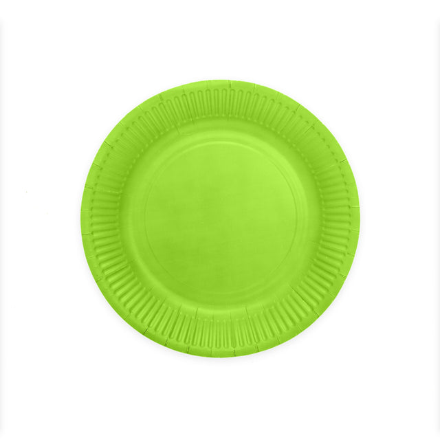 Papieren bordjes FSC - 8 stuks - 23 cm - lichtgroen