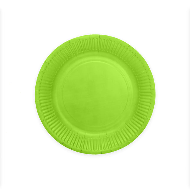 Papieren bordjes FSC - 8 stuks - 23 cm - lichtgroen