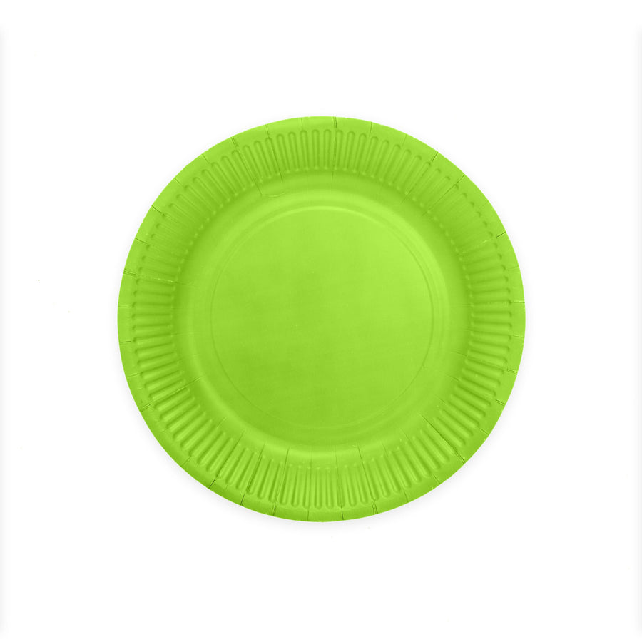 Papieren bordjes FSC - 8 stuks - 23 cm - lichtgroen