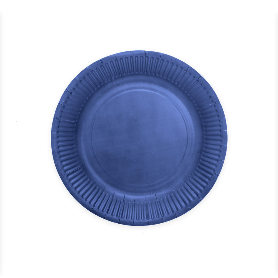 Papieren bordjes FSC - 8 stuks - 23 cm - blauw