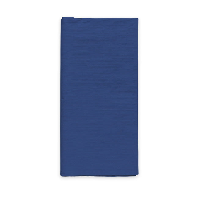 Papieren tafelkleed FSC - 120 x 180 cm - blauw