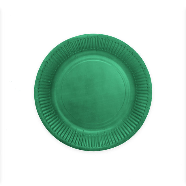 Papieren bordjes FSC - 8 stuks - 23 cm - groen