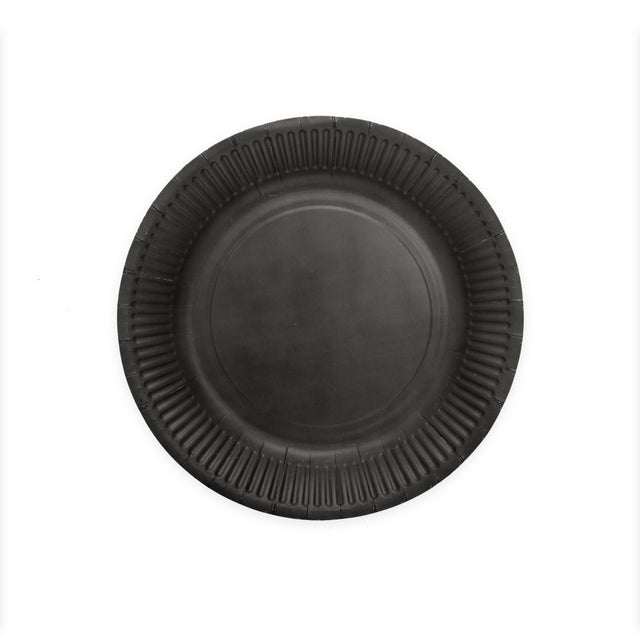 Papieren bordjes FSC - 8 stuks - 23 cm - zwart