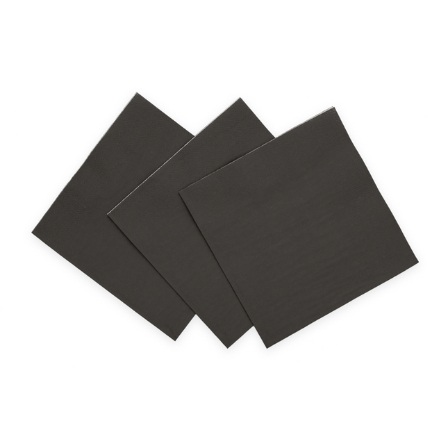 Servetten zwart - 20 stuks - 33 x 33 cm