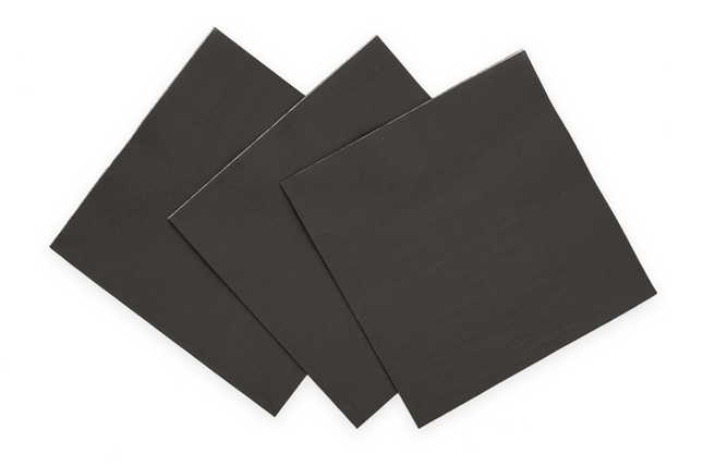 Servetten FSC - 20 stuks - 33 x 33 cm - zwart