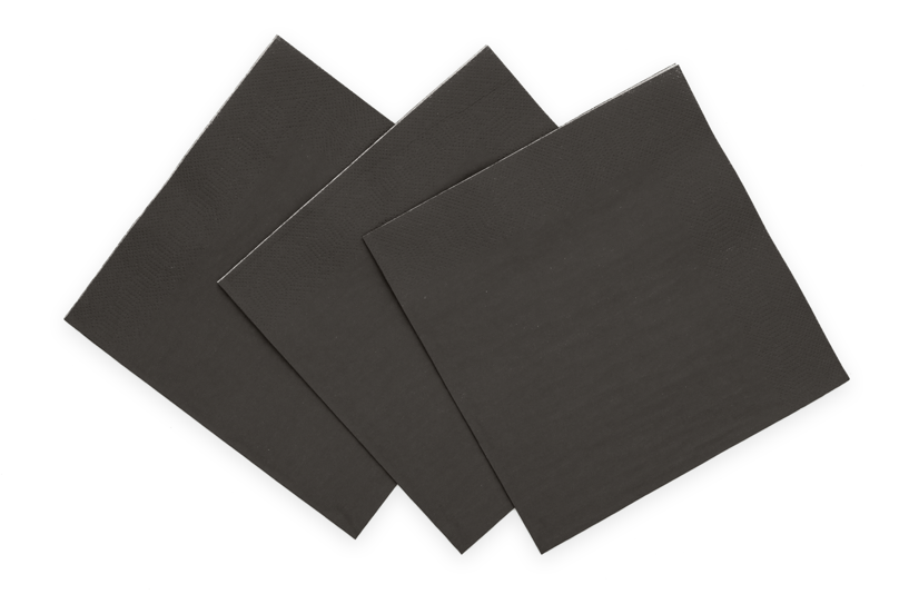 Servetten FSC - 20 stuks - 33 x 33 cm - zwart
