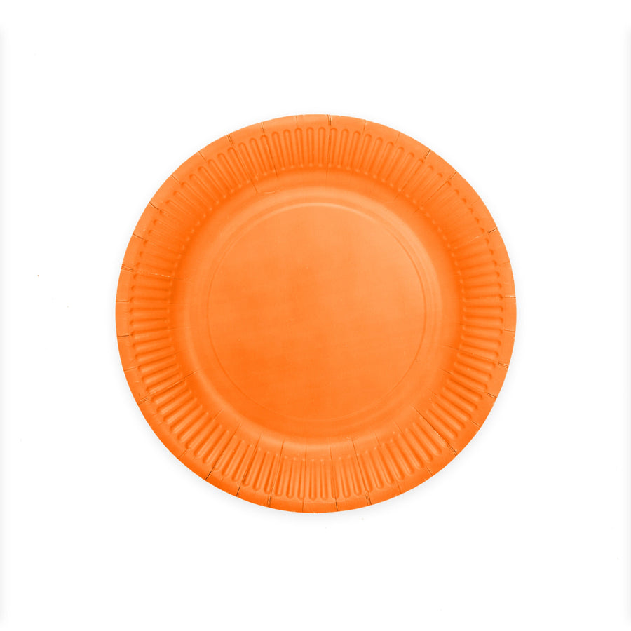 Papieren bordjes FSC - 8 stuks - 23 cm - oranje