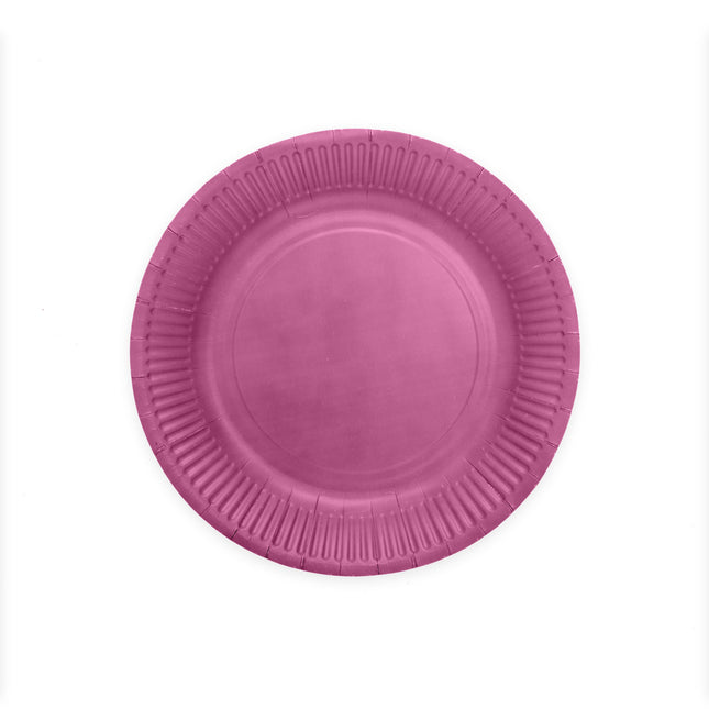 Papieren bordjes FSC - 8 stuks - 23 cm - paars