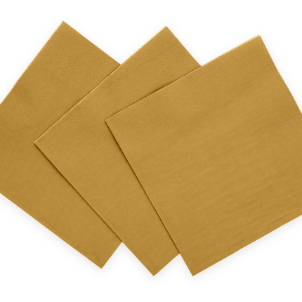 Servetten goud - 20 stuks - 33 x 33 cm