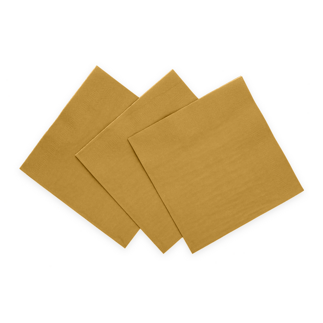 Servetten goud - 20 stuks - 33 x 33 cm