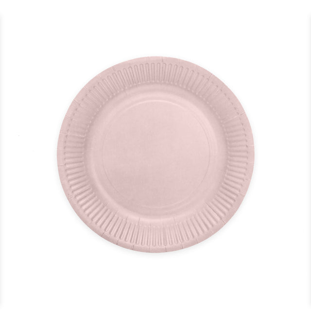 Papieren bordjes FSC - 8 stuks - 23 cm - rosé goud