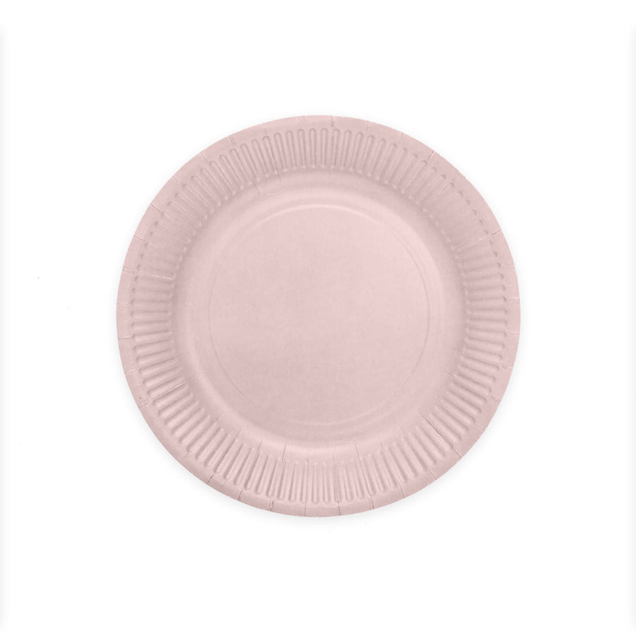 Papieren bordjes FSC - 8 stuks - 23 cm - rosé goud