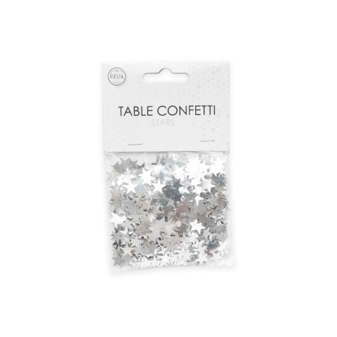 Tafelconfetti - 14 gram - zilveren sterretjes