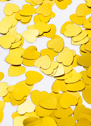 Table confetti - 14 grams - golden hearts