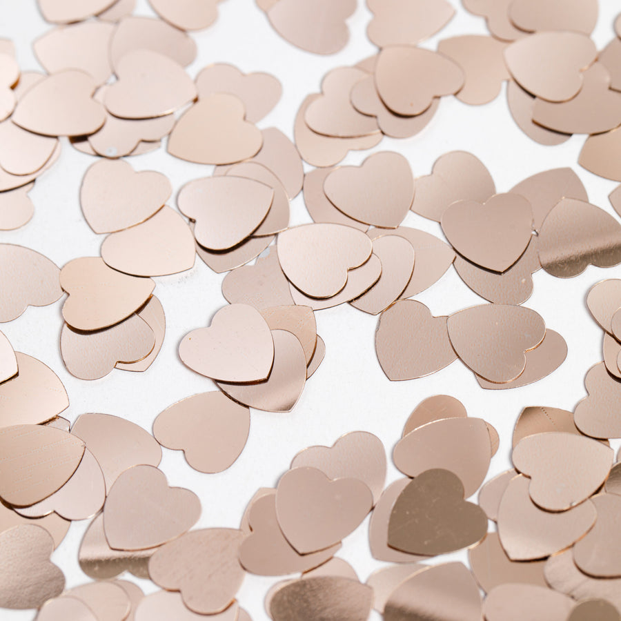 Tafelconfetti - 14 gram - roségouden hartjes