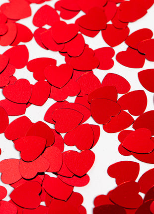 Table confetti - 14 grams - red hearts