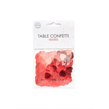 Tafelconfetti - 14 gram - rode hartjes