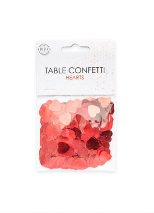 Table confetti - 14 grams - red hearts