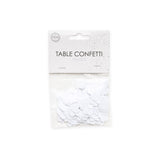 Tafelconfetti - 14 gram - witte hartjes