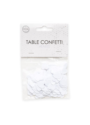 Table confetti - 14 grams - white hearts