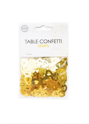 Table confetti - 14 grams - golden open hearts