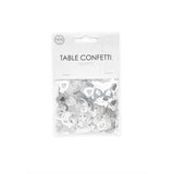Tafelconfetti - 14 gram - zilveren open hartjes