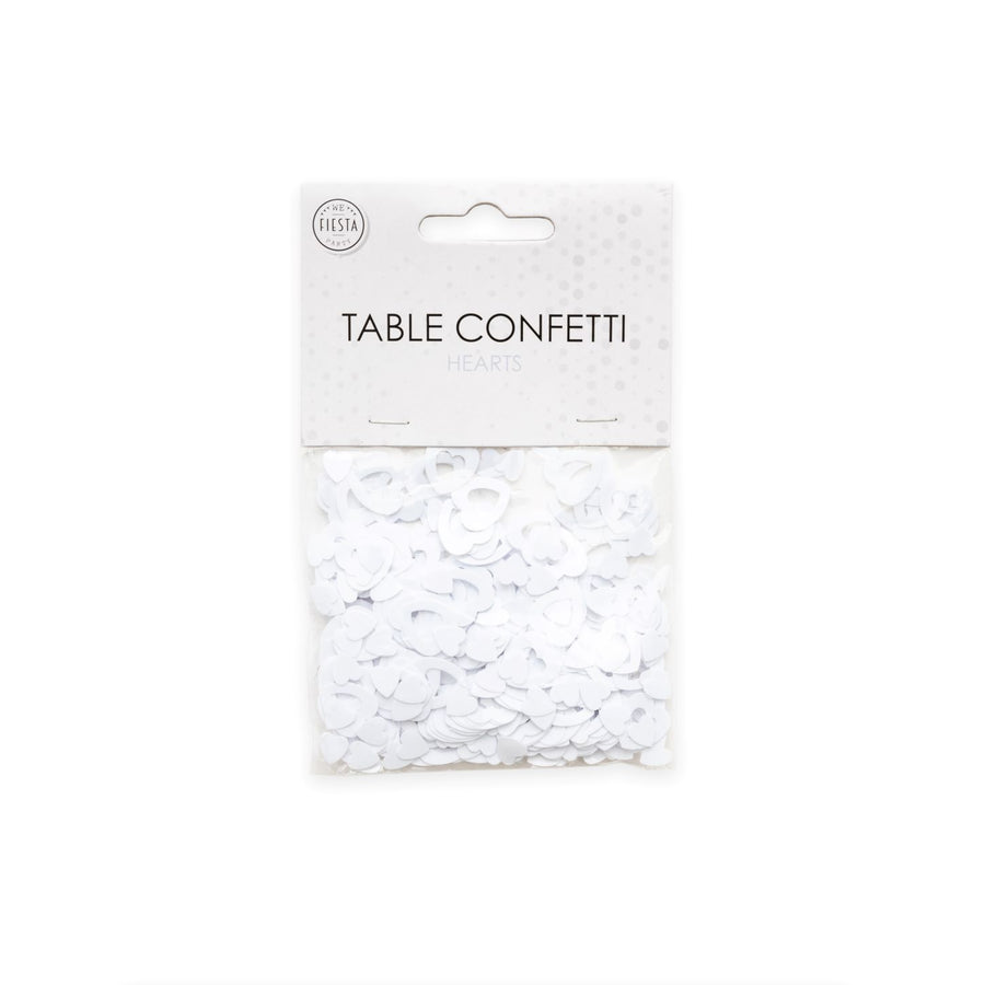 Tafelconfetti - 14 gram - witte open hartjes