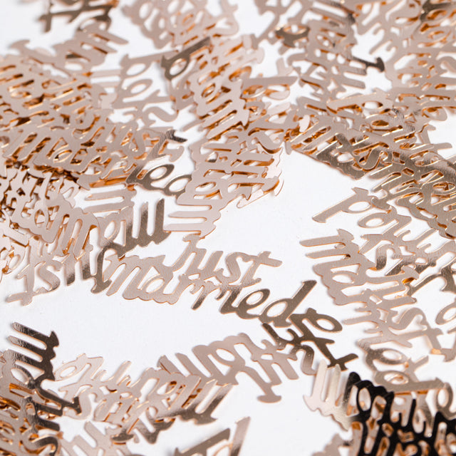 Just Married Tafelconfetti - 14 gram - roségoud