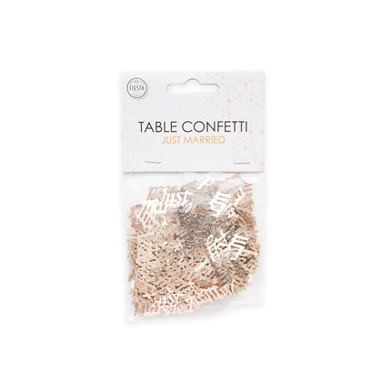 Just Married Tafelconfetti - 14 gram - roségoud