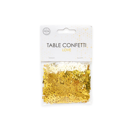 Tafelconfetti - 14 gram - Love - goud
