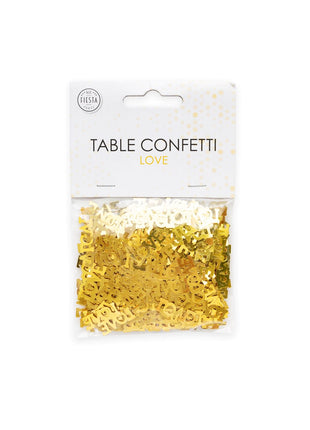 Table confetti - 14 grams - Love - gold