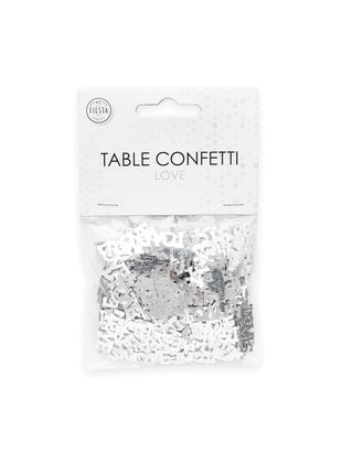 Table confetti - 14 grams - Love - silver