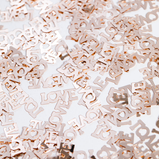 Tafelconfetti - 14 gram - Love - roségoud